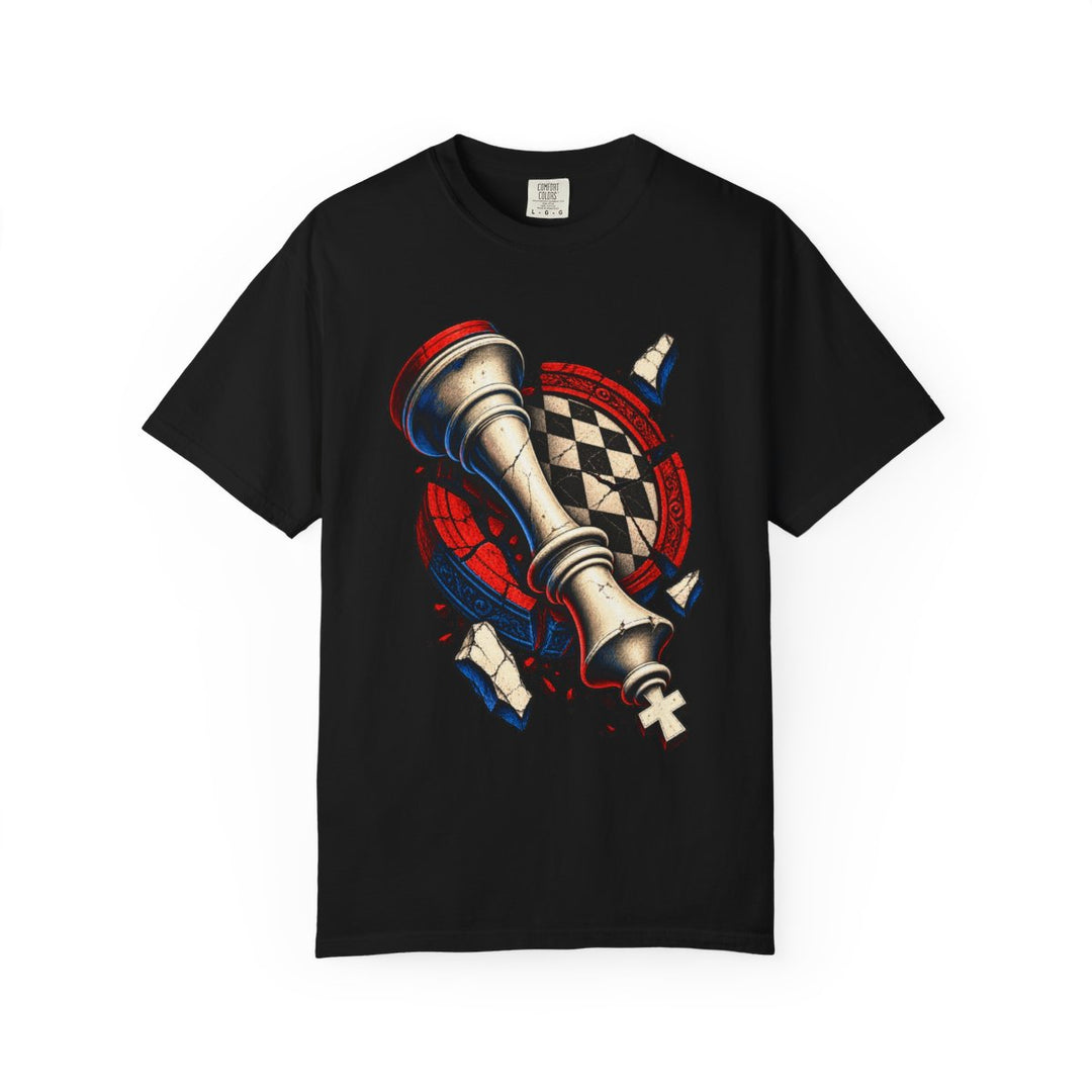 King Off Balance Chess Front Print Tee