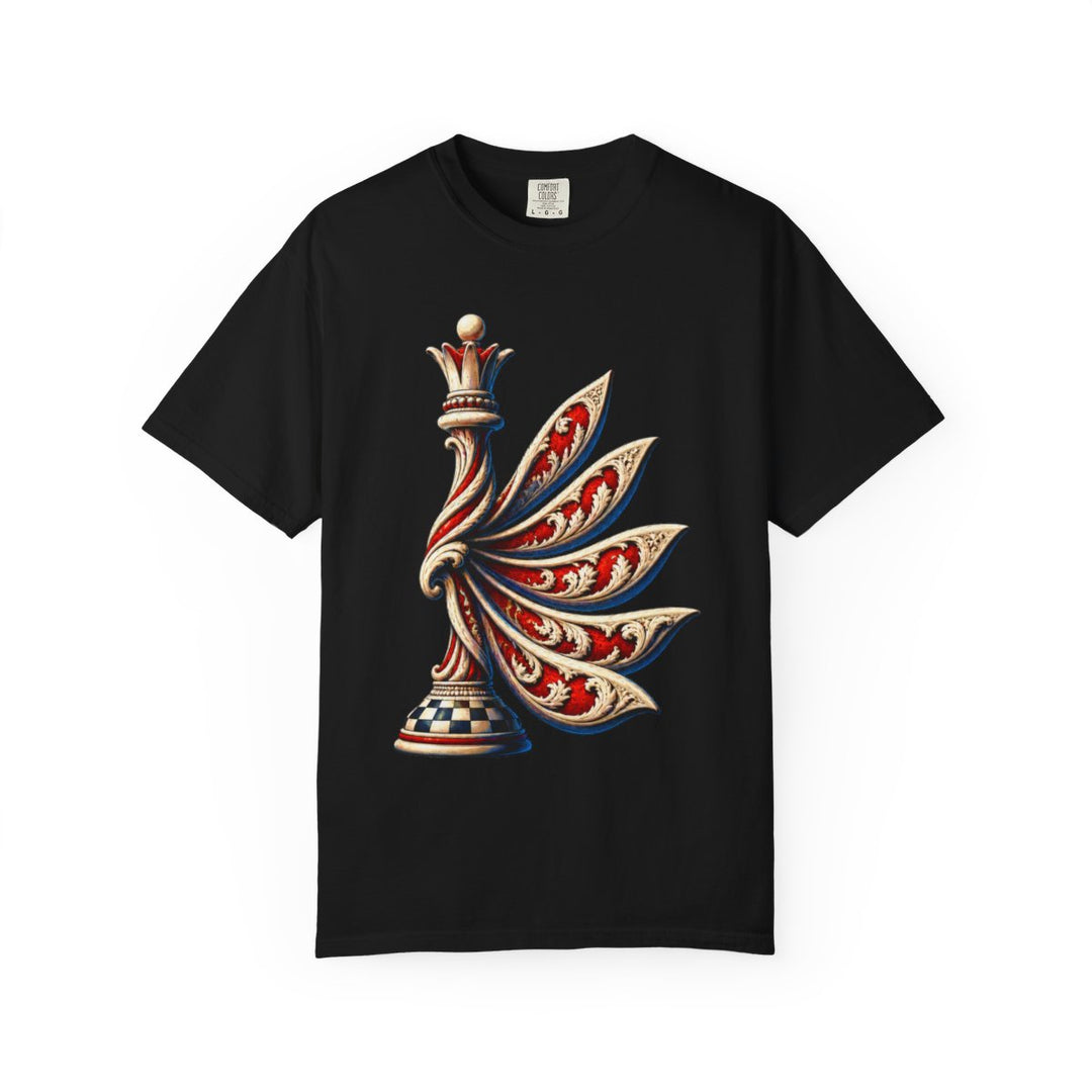 Queen Takes Space Chess Front Print Tee