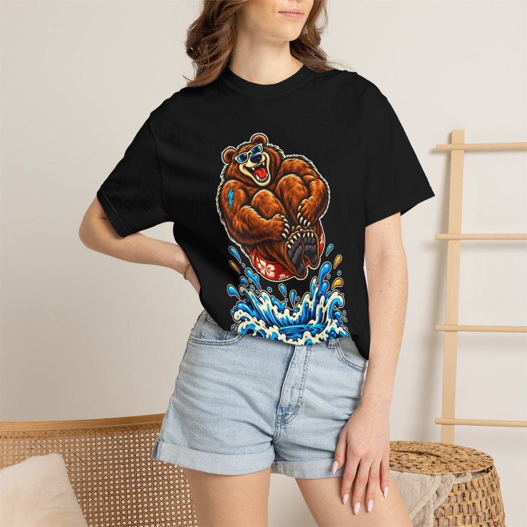 Motel Cannonball Bear Front Print Tee