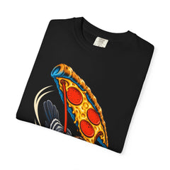 Pizza Glider Pigeon Front Print Tee folded front print detail