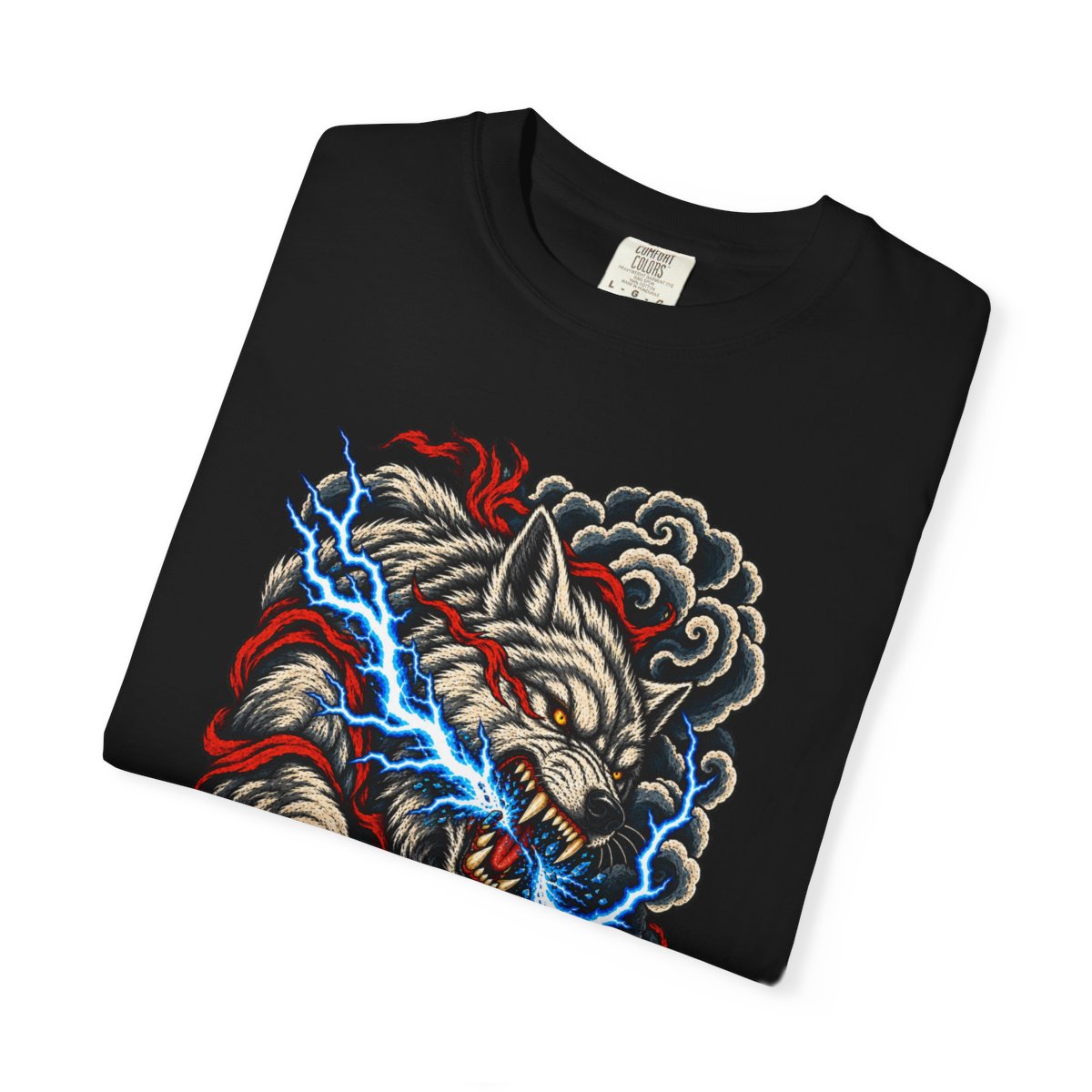 Lightning Eater Front Print Tee folded front print detail