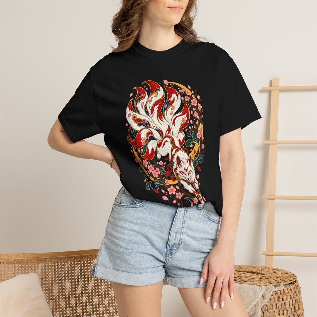 Nine-Tail Moon Front Print Tee