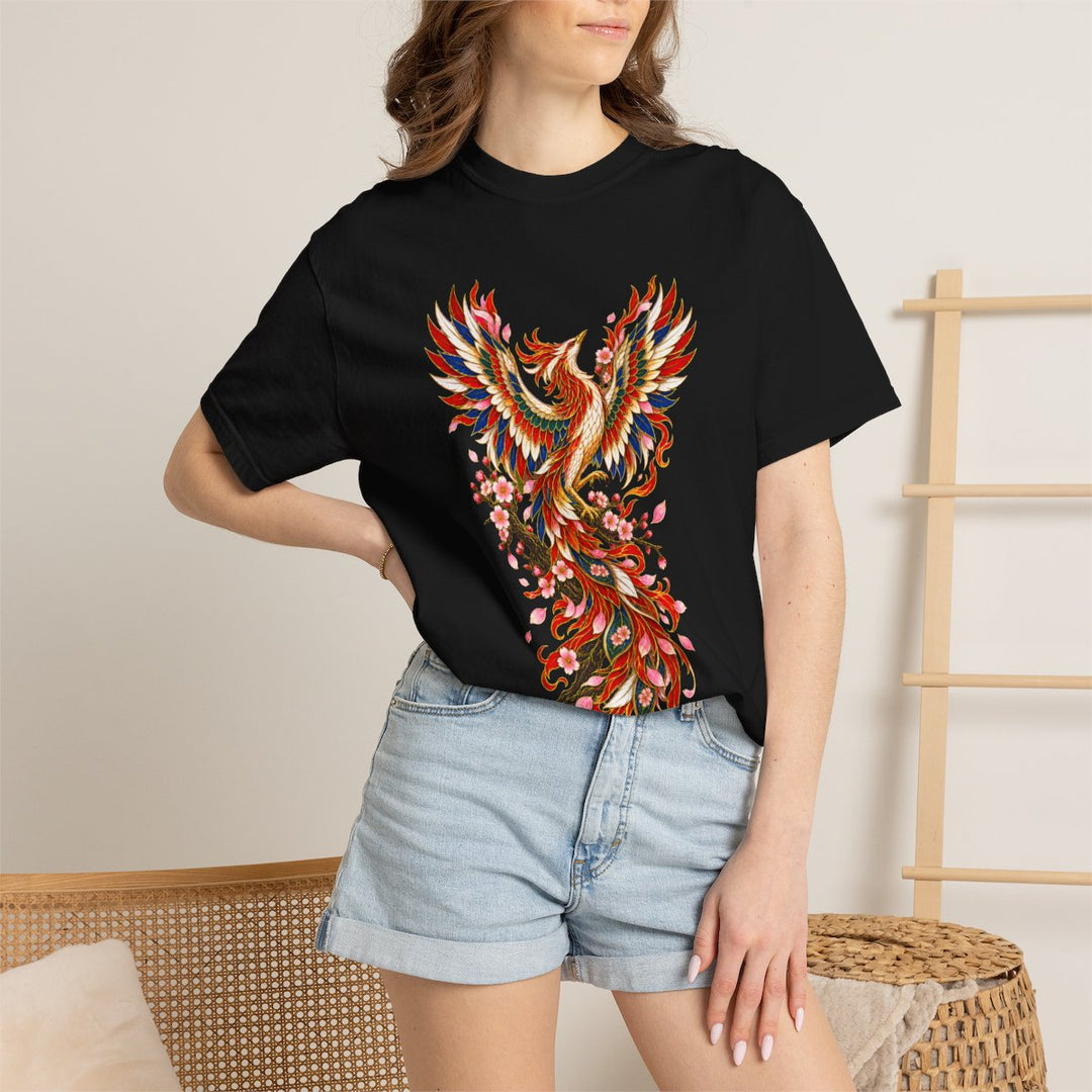 Phoenix in Bloom Front Print Tee