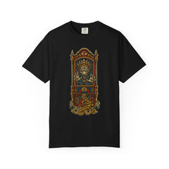 Fortune Eater Front Print Tee large front print on a Black Comfort Colors 1717 tee