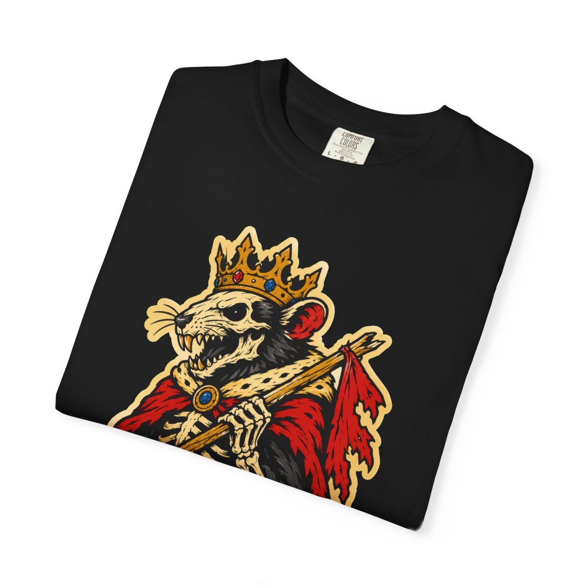 Rat King Standard Front Print Tee folded front print detail