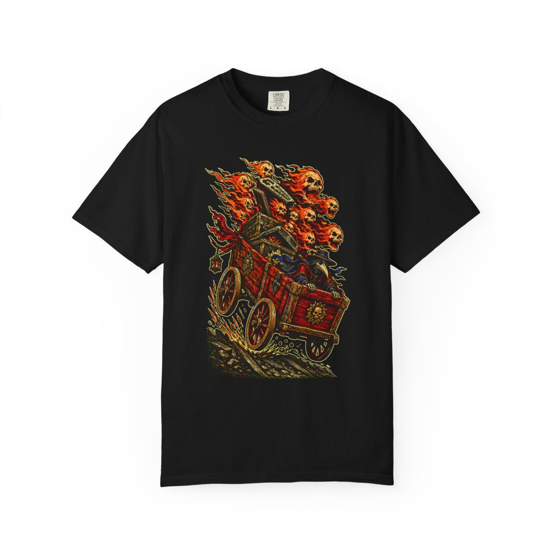Red Cart of Souls Front Print Tee