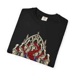 Choir of the Faceless Front Print Tee folded front print detail