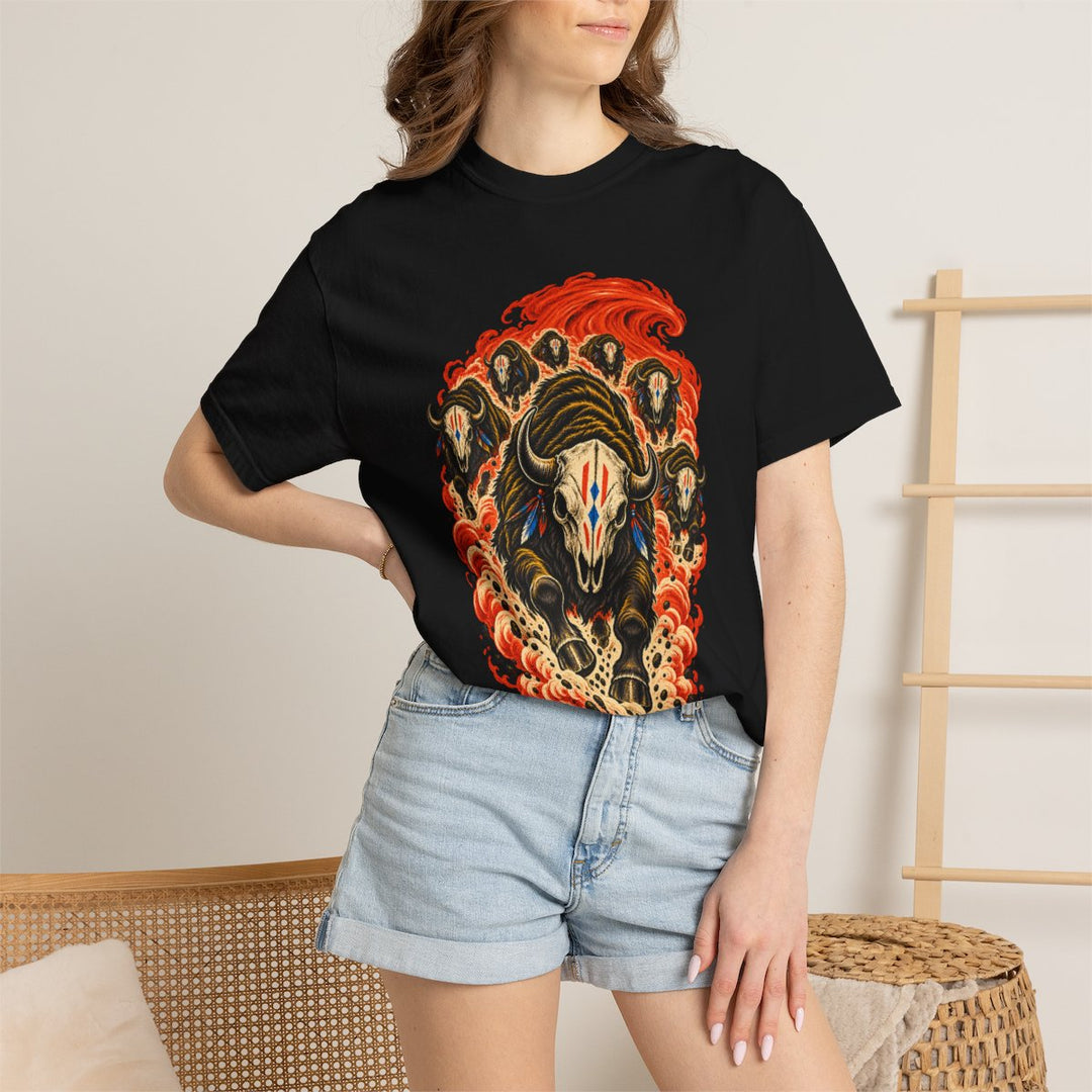 Ghost Herd Stampede Front Print Tee