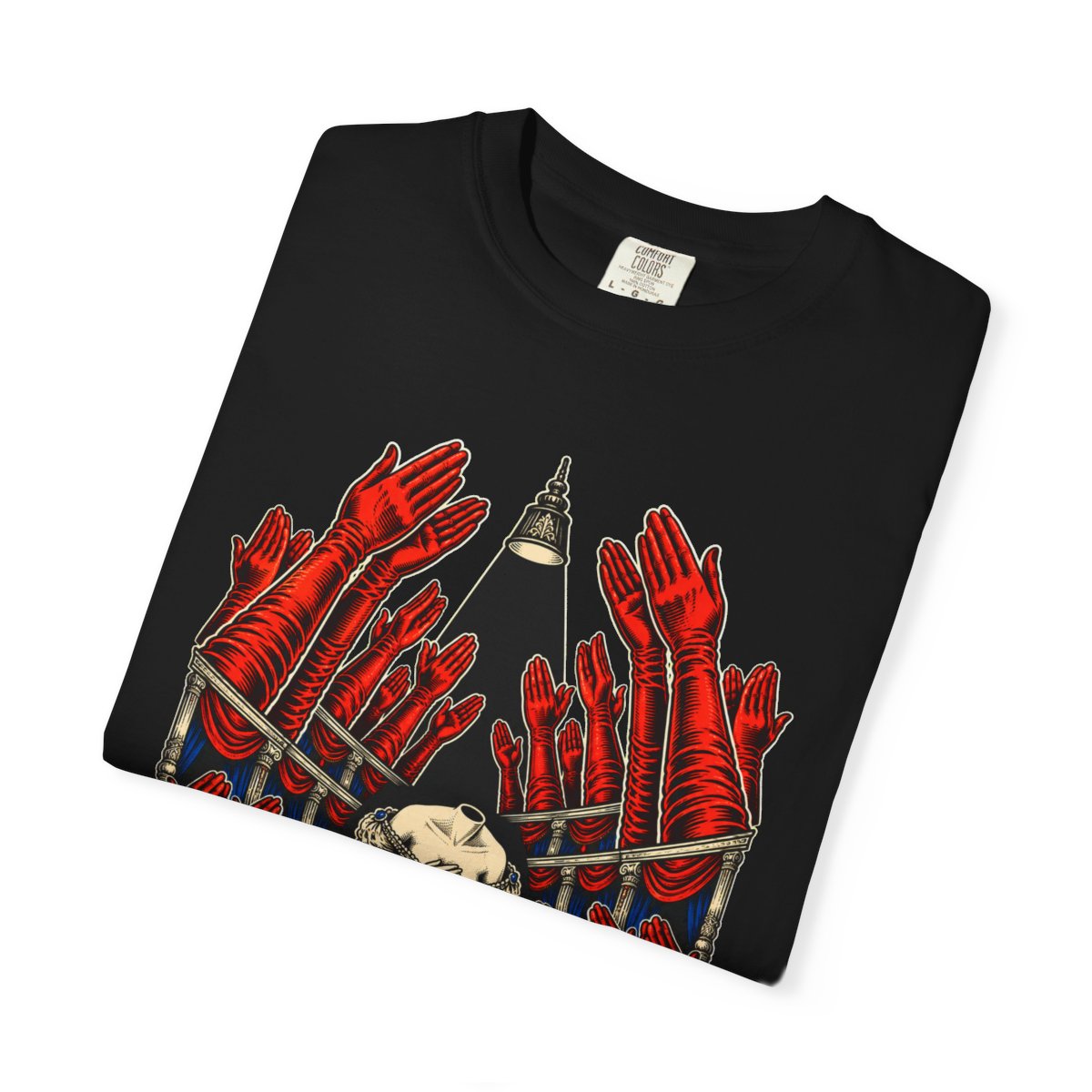 Standing Ovation Front Print Tee folded front print detail