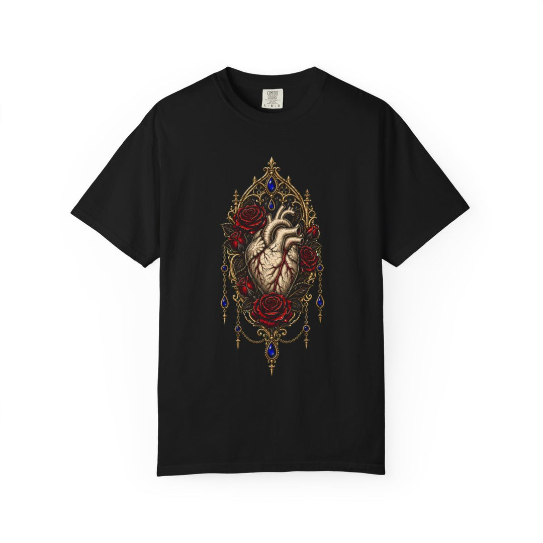 The Black Rose Heart Front Print Tee