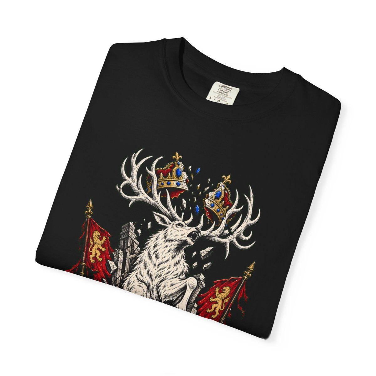 Thronebreaker Front Print Tee folded front print detail