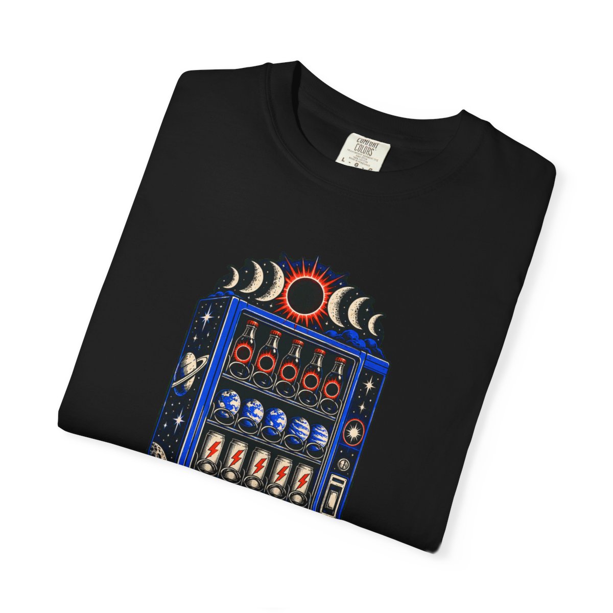 Void Vending Machine Front Print Tee folded front print detail