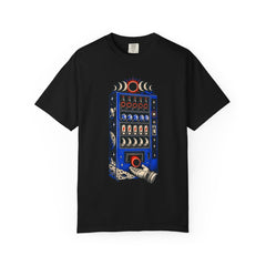 Void Vending Machine Front Print Tee large front print on a Black Comfort Colors 1717 tee