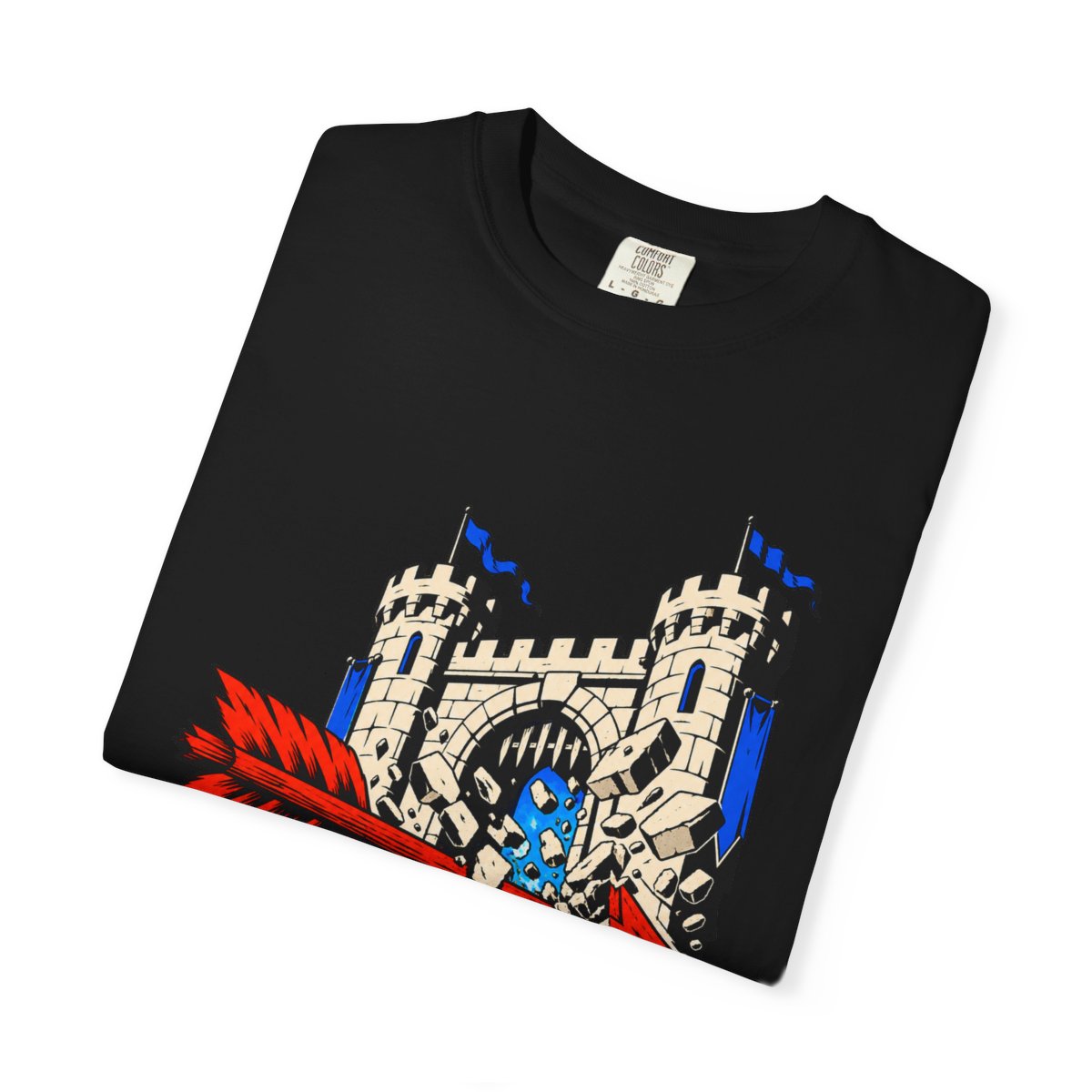 Wallbreaker Front Print Tee folded front print detail