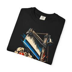 Slip the Blade Front Print Tee folded front print detail