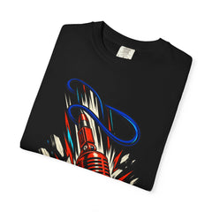 Mic Drop Front Print Tee folded front print detail