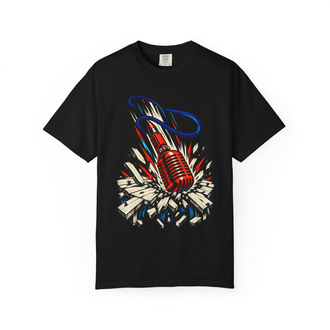 Mic Drop Front Print Tee