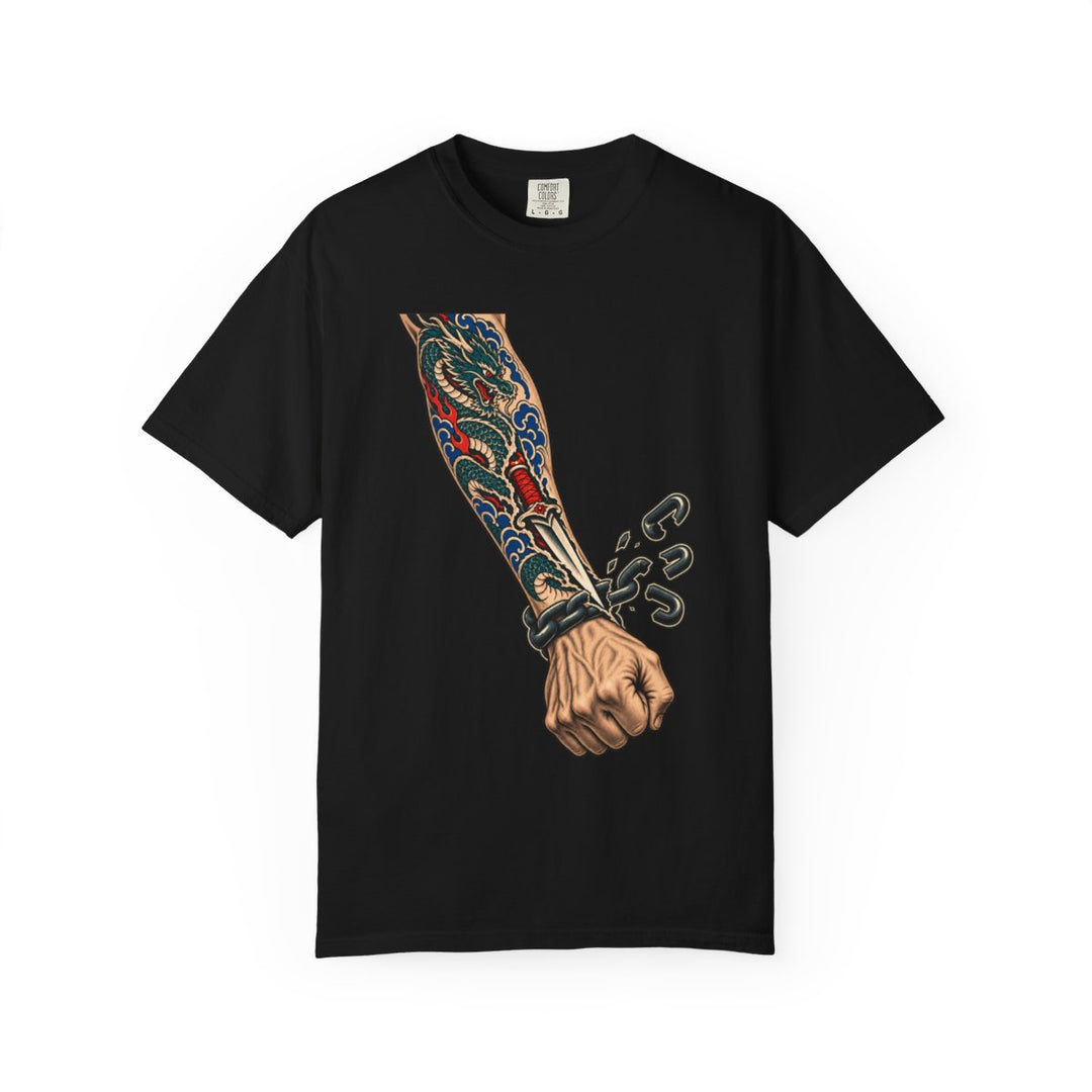 Dagger Cuts Free Front Print Tee