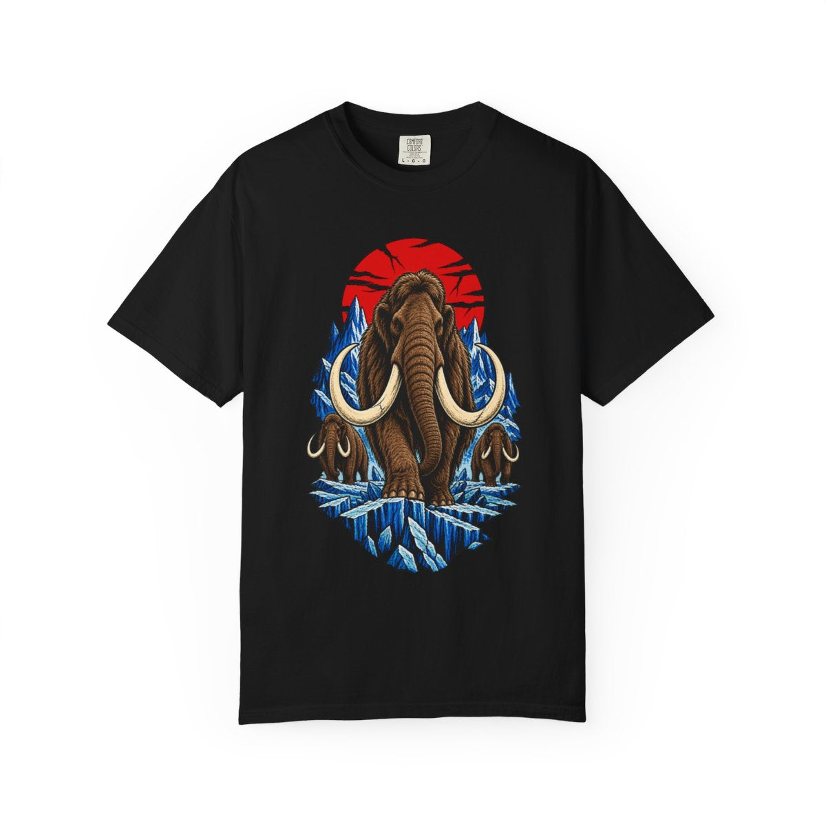 Last Herd Front Print Tee large front print on a Black Comfort Colors 1717 tee
