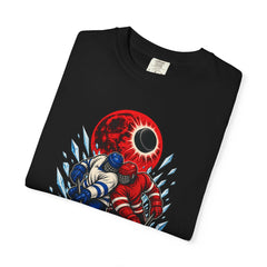 Overtime Eclipse Front Print Tee folded front print detail