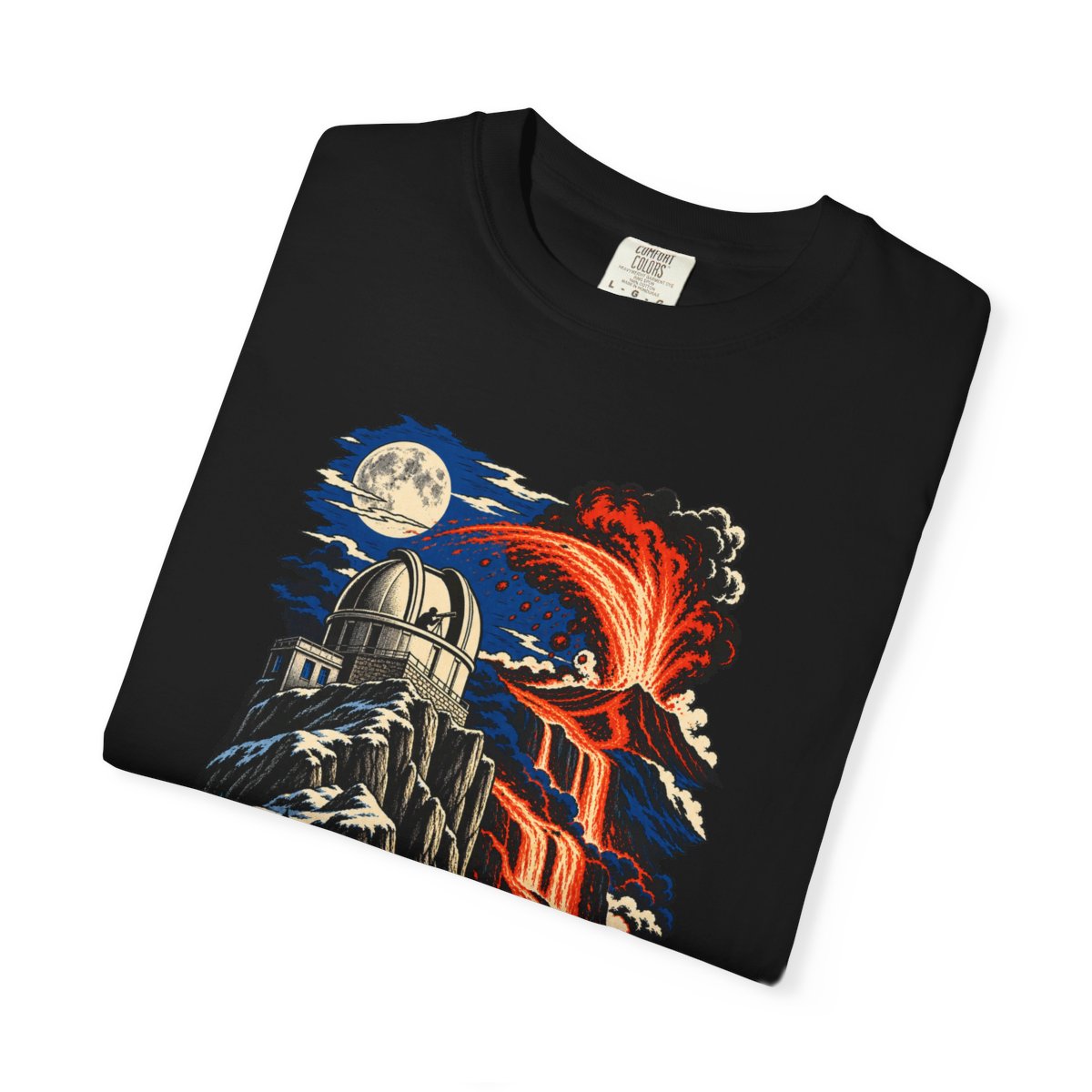 Firefall Observatory Front Print Tee folded front print detail