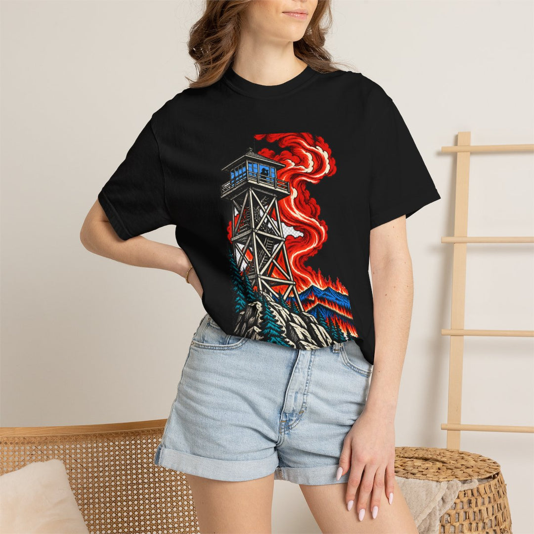 Lookout in the Red Wind Front Print Tee