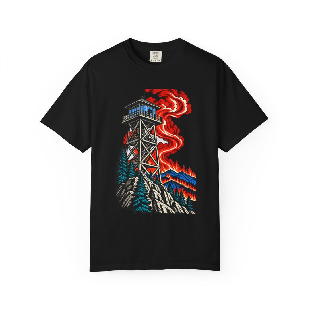 Lookout in the Red Wind Front Print Tee