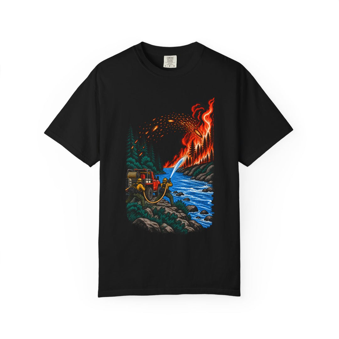 The Fire Jumps Front Print Tee