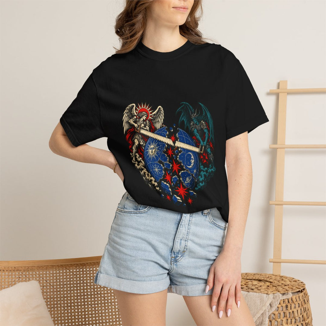 Angels Saw Through Heaven Front Print Tee