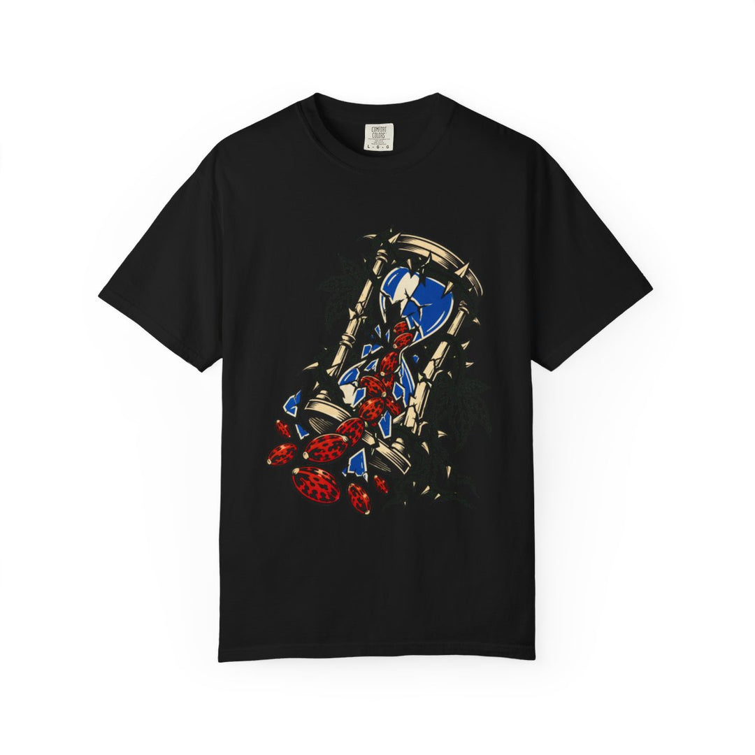 Castor Seeds Count the Hours Front Print Tee