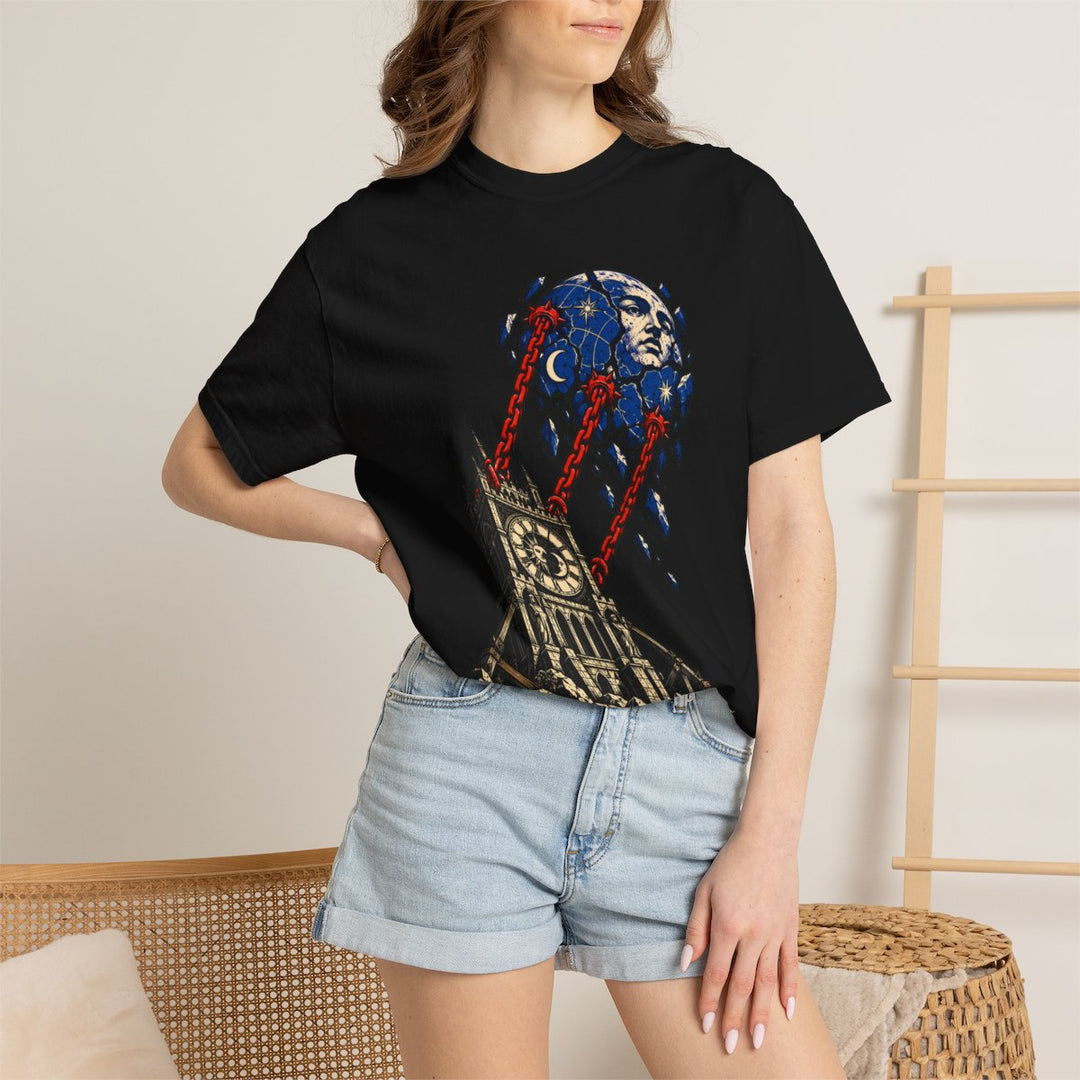 Clocktower Pulls Down Midnight Front Print Tee