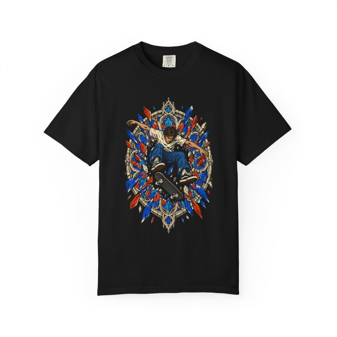 Kickflip Through Judgment Front Print Tee