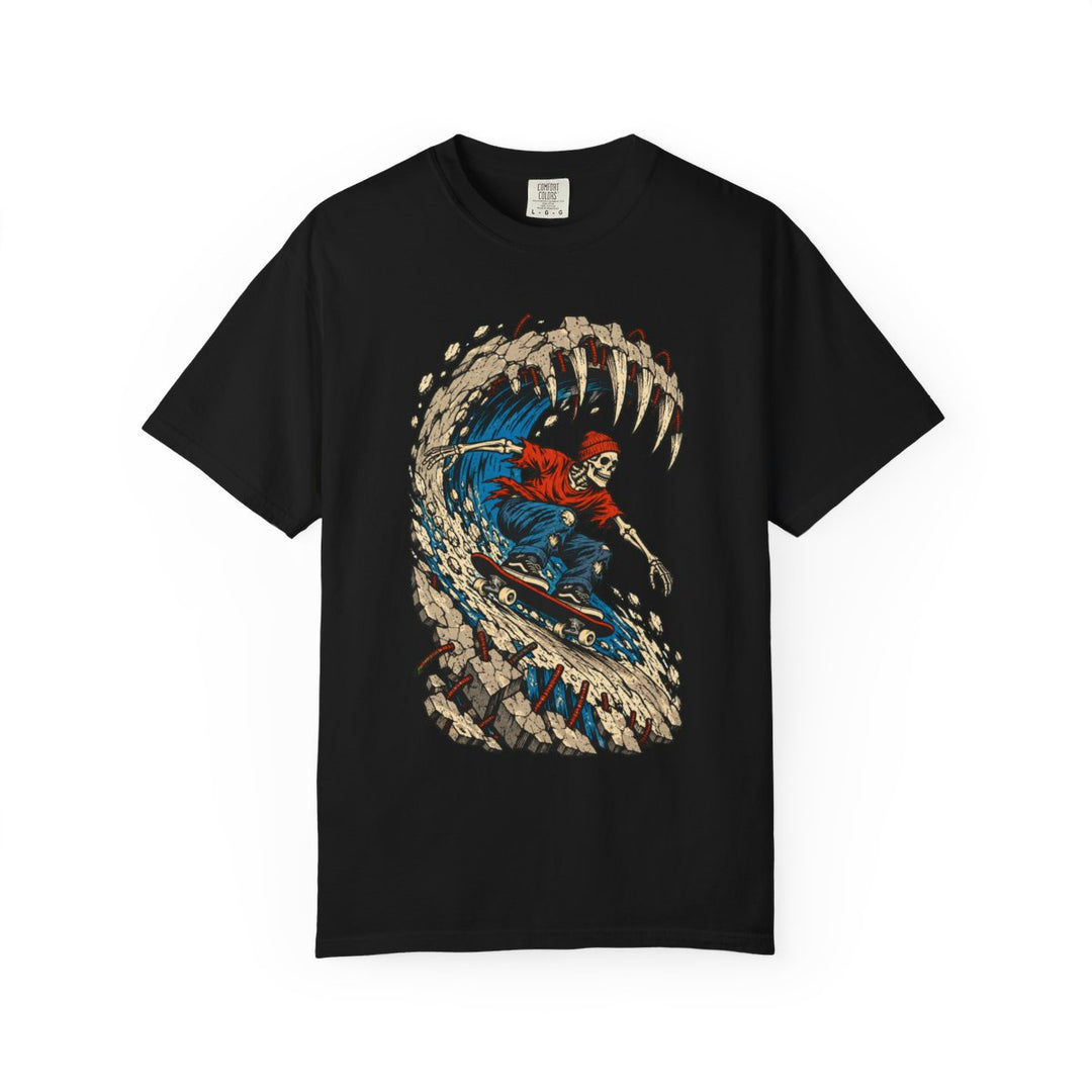 The Concrete Wave Is Hungry Front Print Tee