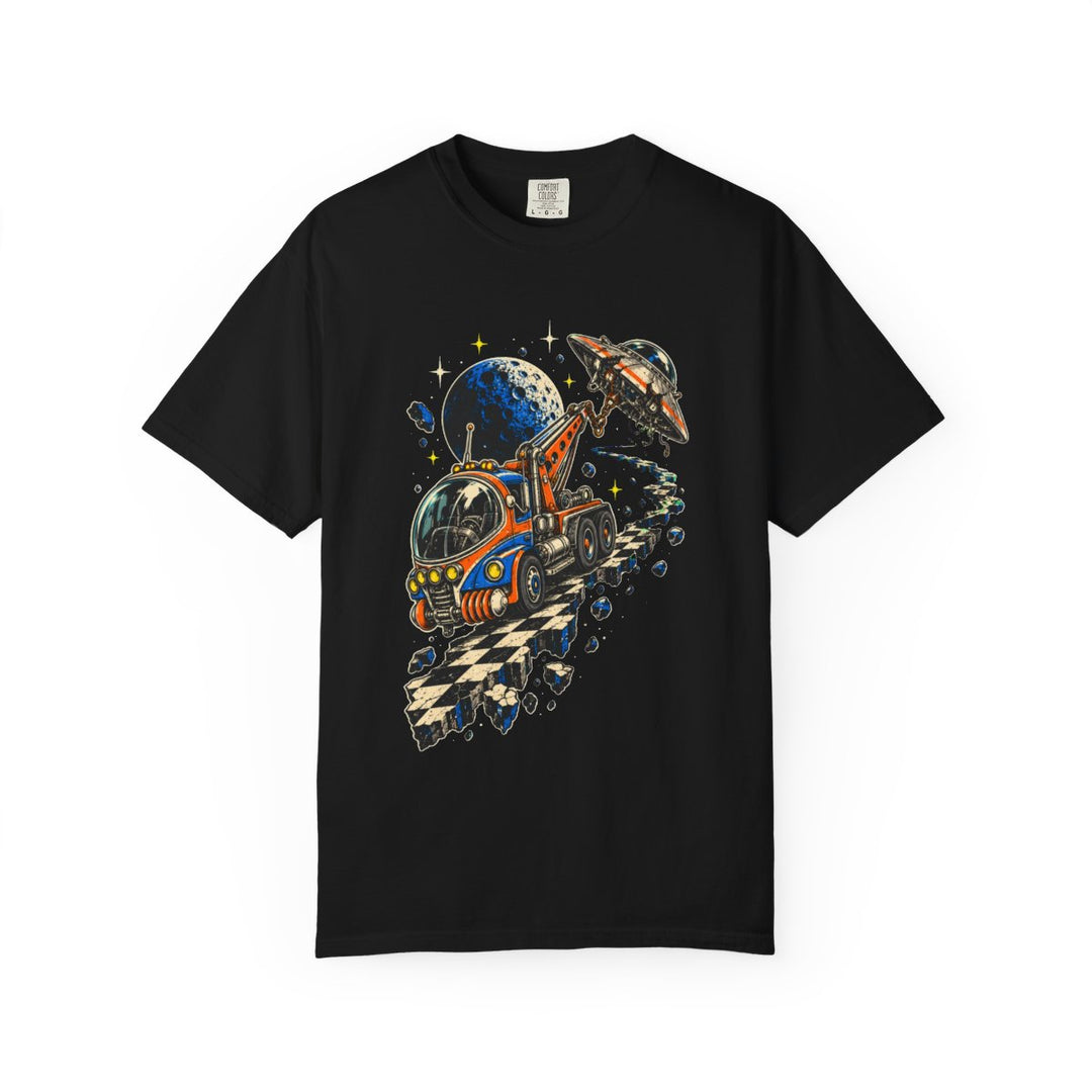 Alien Tow Truck Never Stops Front Print Tee
