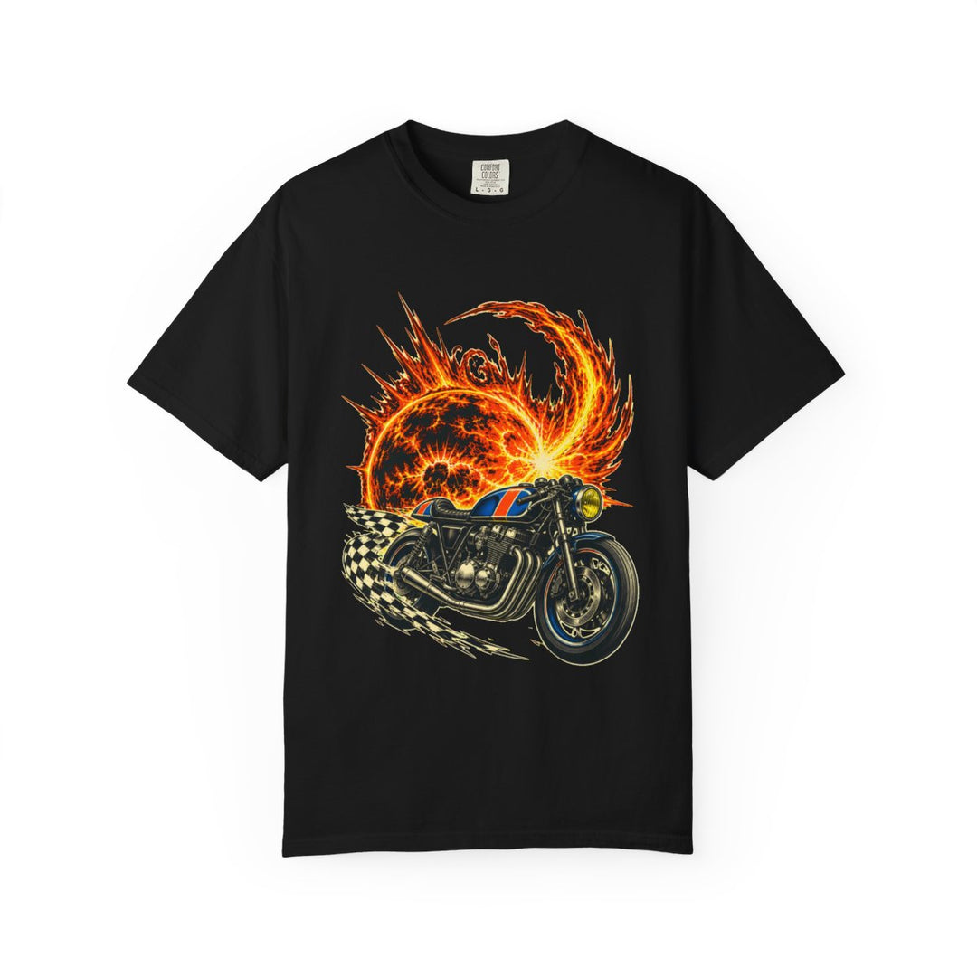 Solar Flare Cafe Racer Front Print Tee