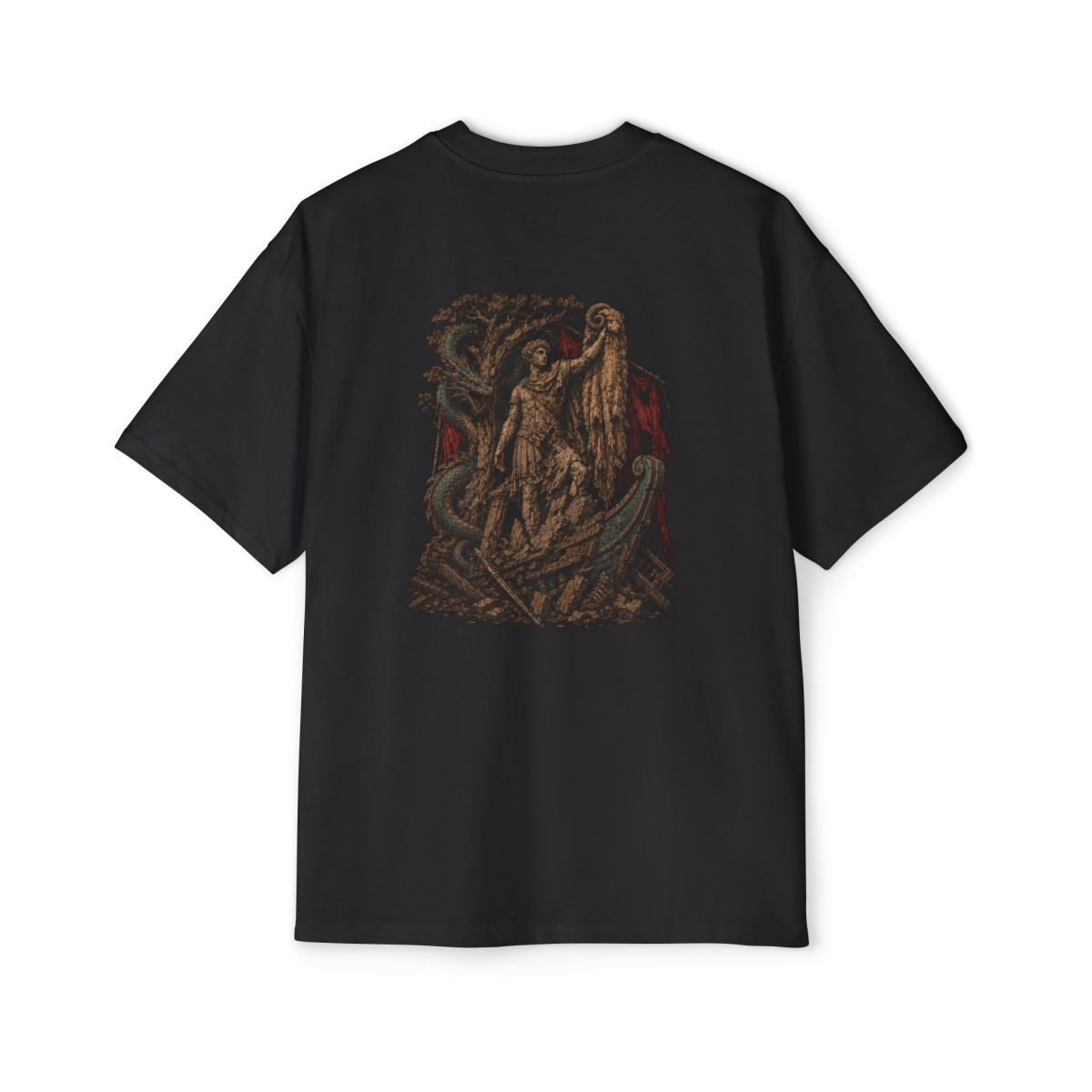 Fleece Above the Wreck — Jason — Glory in Ruin crest on the front of the Heavy Oversized Tee