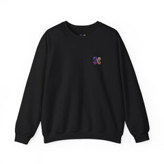 Passionflower Witness Crewneck Back Print Sweatshirt — black, front view