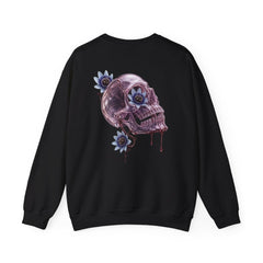 Passionflower Witness Crewneck Back Print Sweatshirt — black, back view